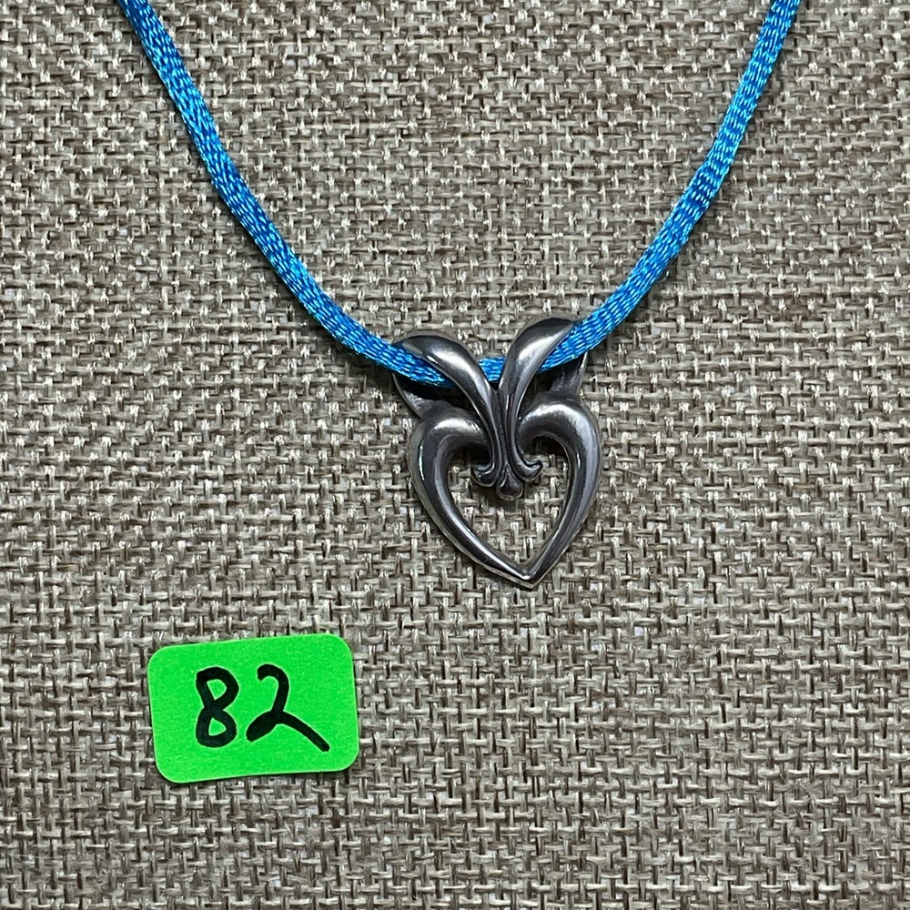 Sterling Silver Heart Pendant Necklace stamped Sterling